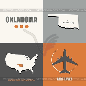 Oklahoma flat - vector image