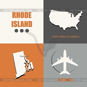 Rhode Island flat - vector EPS clipart