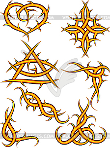 Thorn ornaments - vector image