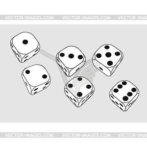 Game dice icons - vector image