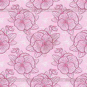 Seamless pattern with pansy - royalty-free vector image