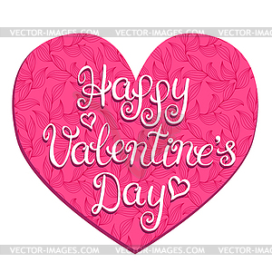 Valentines day vintage lettering background - vector EPS clipart