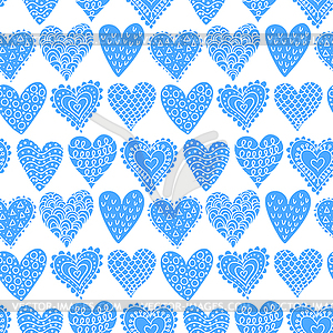 Seamless pattern with hearts - vector clipart