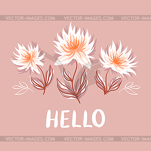Decorative floral background - vector image