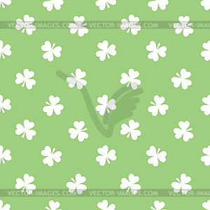 Seamless pattern with three-leaf clover - vector clipart