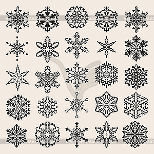 Snowflakes Set - vector image