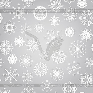 Seamless winter pattern with snowflakes - vector clipart