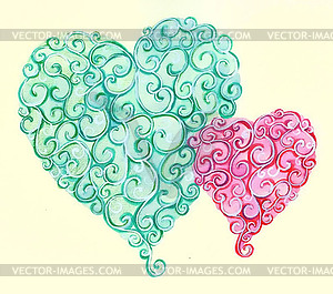 Decorative heart. valentines day greeting card - vector clipart