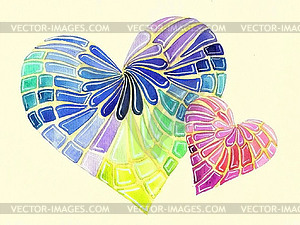Decorative heart. valentines day greeting card - vector clip art