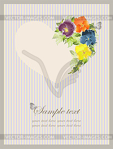 Decorative heart. valentines day greeting card. Gree - vector clipart