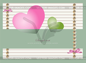 Decorative heart. valentines day greeting card - vector image