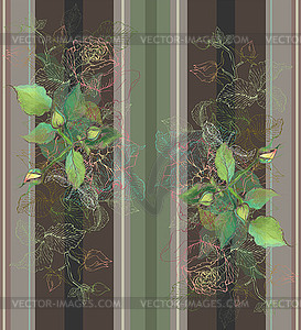 Seamless background of flowers ornament, fashionabl - vector clip art