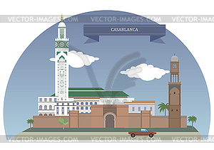 Casablanca, Morocco - vector clipart