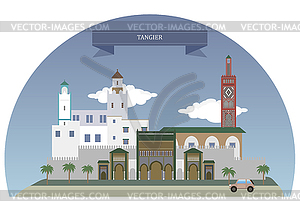 Tangier, Morocco - vector clip art