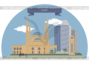 Beirut, Lebanon - vector image