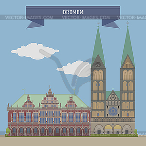 Bremen, Germany - vector image