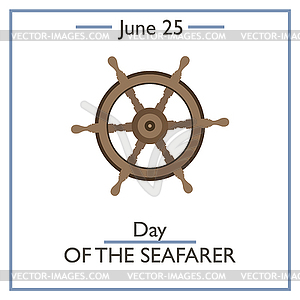 Day of Seafarer, June25 - vector clipart