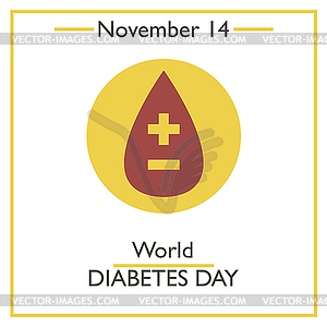 Всемирный день борьбы с диабетом. 14 ноября - изображение векторного клипарта