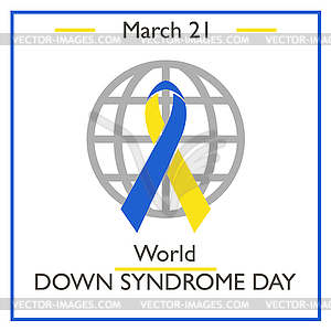 World Down Syndrome Day. March 21 - vector image