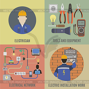 Electricians Banners Call A Professional Electrician Electrical Work  Electrician Repair Royalty Free SVG, Cliparts, Vectors, and Stock  Illustration. Image 55039297.