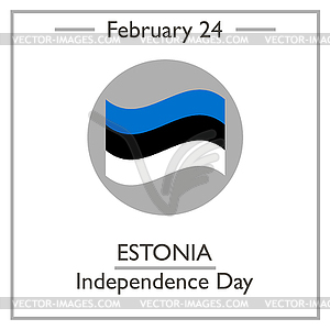 День независимости Эстонии. 24 февраля - цветной векторный клипарт