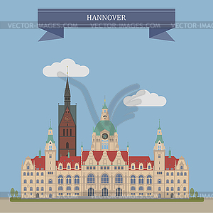 Hannover, Germany - vector clip art