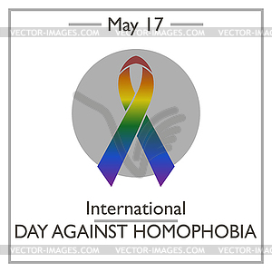 17 мая. Международный день борьбы с гомофобией. - клипарт в векторном виде