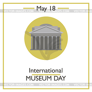 International Museum Day, May 18 - vector clipart