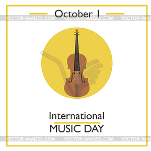 International Music Day, October  - vector image