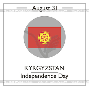 Kyrgyzstan Independence Day, August 31 - vector clipart