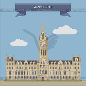 Манчестер, Англия - графика в векторном формате