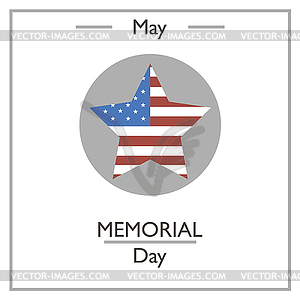 Memorial Day, May - royalty-free vector clipart