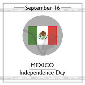 День независимости Мексики, 16 сентября - векторное изображение