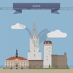 Narva, Estonia - vector image