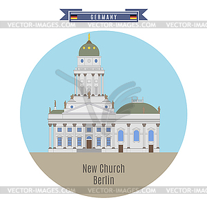 Новая церковь, Берлин, Германия - векторный графический клипарт