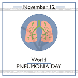 Всемирный день пневмонии. 12 ноября - векторная графика