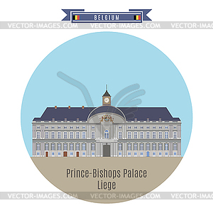 Prince-Bishops Palace, Liege, Belgium - vector clipart