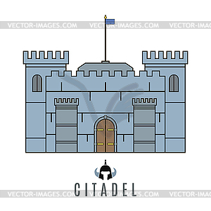 Castle icon - royalty-free vector image