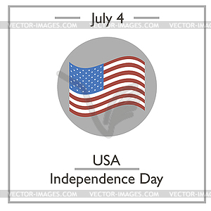 USA Independence Day, July - vector image