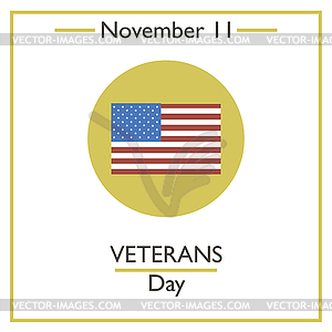 Veterans day. November 11 - vector image