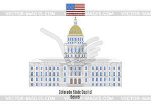 Colorado State Capitol Building, Denver, United - vector image