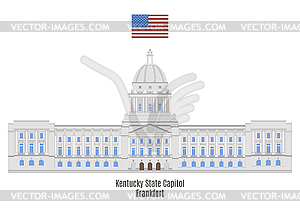 Kentucky State Capitol, Frankfort, United States - vector clipart