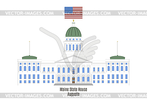 Maine State House, Augusta - vector clip art