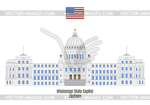Mississippi State Capitol in Jackson, United - vector clipart / vector image