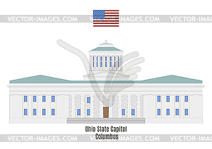 Ohio State Capitol in Columbus - vector image