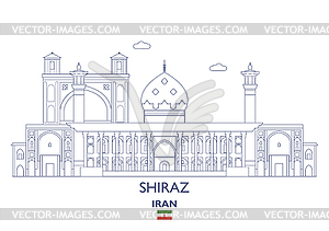 Shiraz City Skyline, Iran - vector clipart