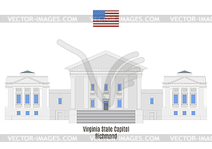 Virginia State Capitol, Richmond - vector image