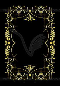 Gold ornament on dark background. Can be used as - vector image