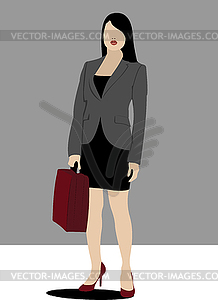 Business Woman silhouette - vector image