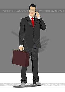 Young handsome man. Businessman - vector clipart